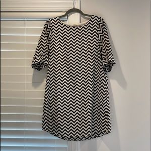 Everly Chevron Cocktail Dress